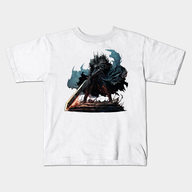 dark soul Kids T-Shirt by piratesnow